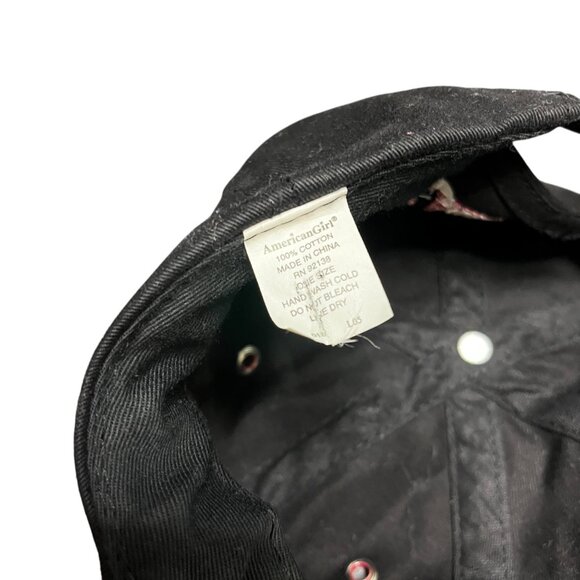 American‎ Girl Place New York Adjustable Hat for Girls  Black Red Distressed - Picture 8 of 10